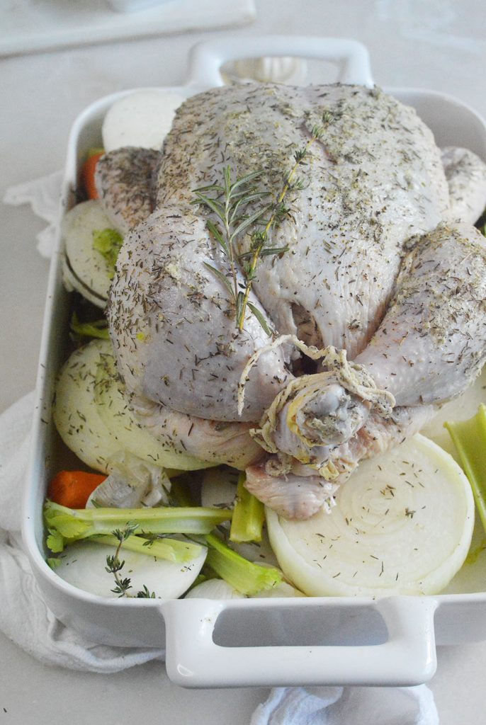 raw chicken side